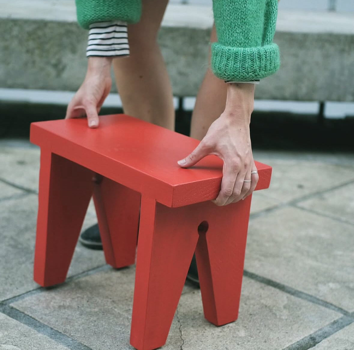 Red Studio Bunk Bench Seats for Children