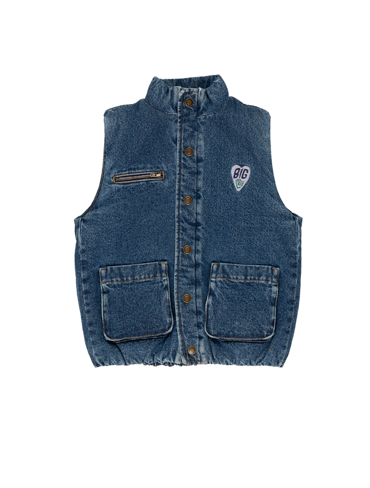 Blue Denim Sleveless Vest