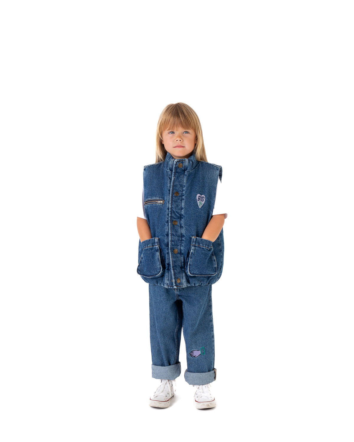 Blue Denim Sleveless Vest