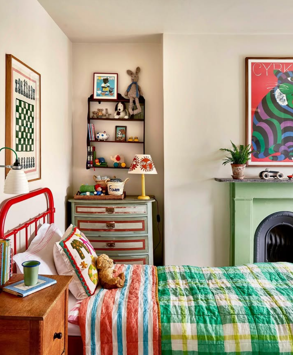 Customised Hand Made Punch Cushion by Big Little Store Africa in a beautiful children's bedroom