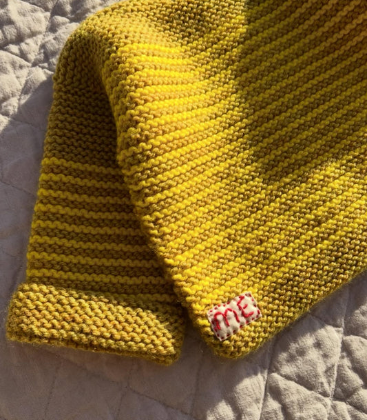Hand Knitted Mustard Yellow Children's Jumper by Big Little Store x Myrtle Edwards