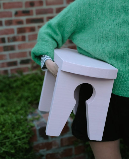 Studio Bunk Bench Seats for Children in Pantone Pink under arm