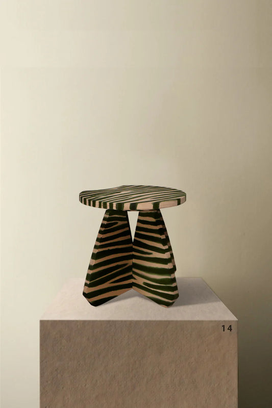 Riva Stool Zebra Stripes
