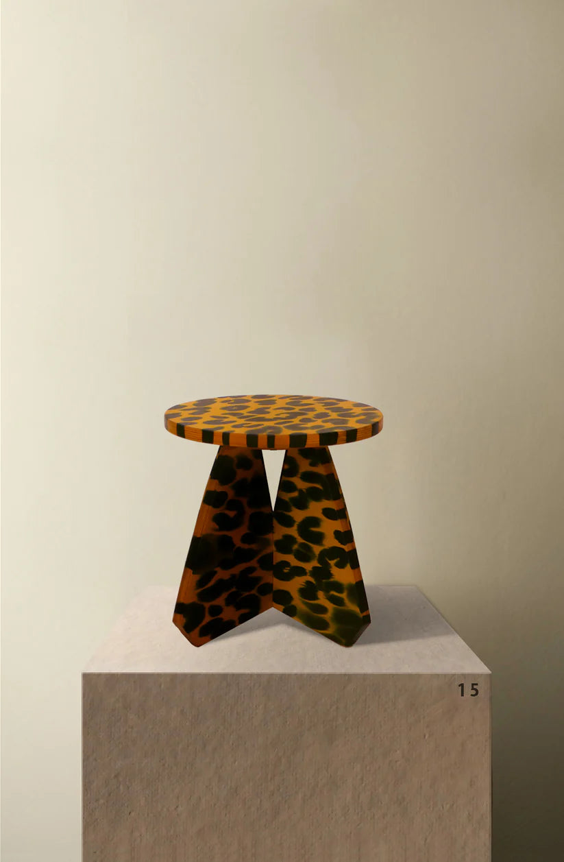 Riva Stool Leopard Spots