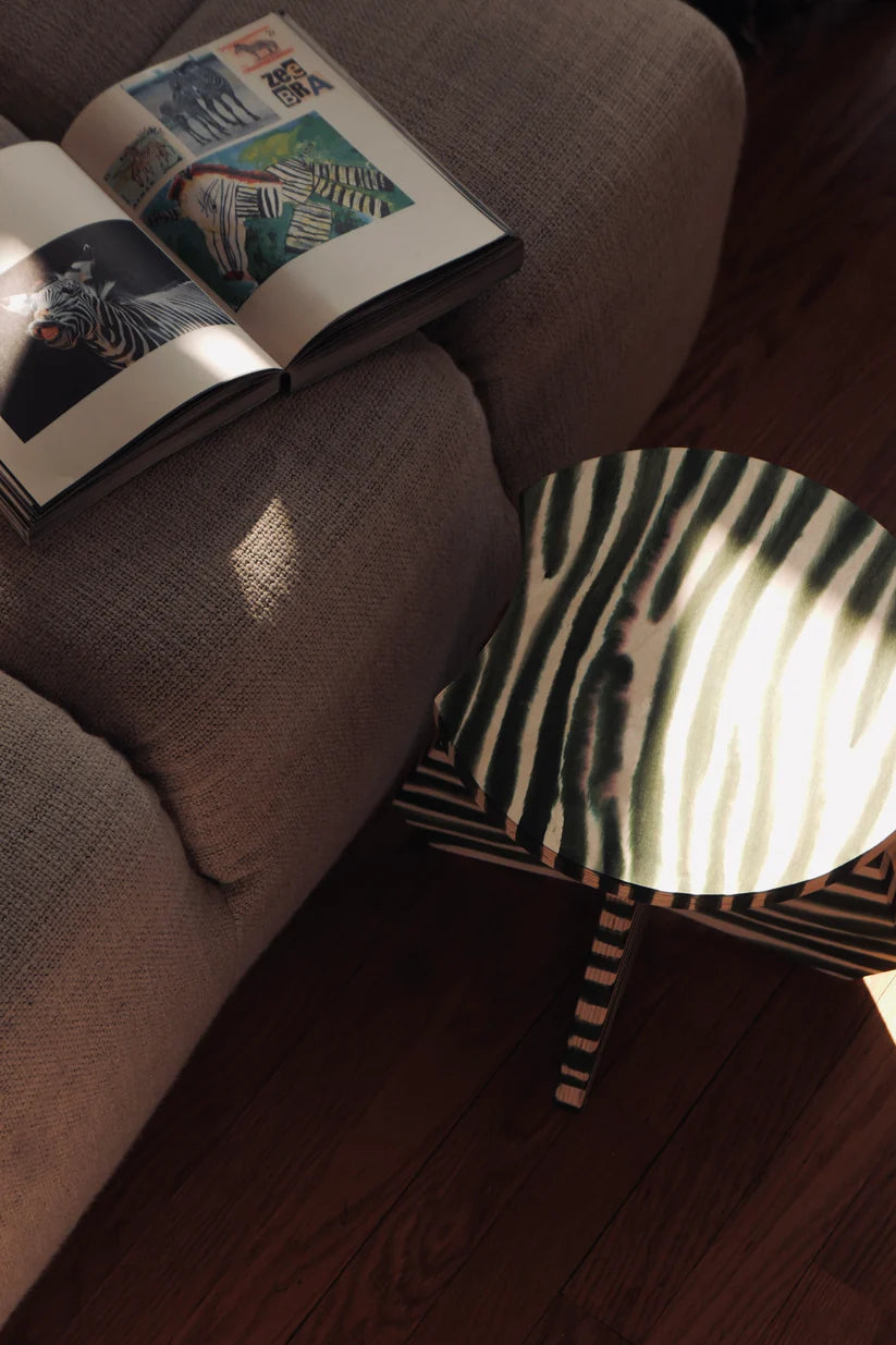 Riva Stool Zebra Stripes